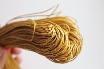Copper color Wax Cotton Cord 1mm 10 meters - 10,9 yards or 32,8 feet