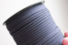 Load image into Gallery viewer, Dark blue Suede cord - high quality soft faux cord 2 m - 2,18  yards or 6,5 feet

