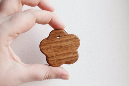 Flower-pendants. Set of 5 pendants - teethers - natural, eco friendly - made of OAK