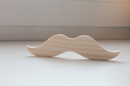 Unfinished wooden mustache-2 - bow tie - natural - eco friendly - Pine wood