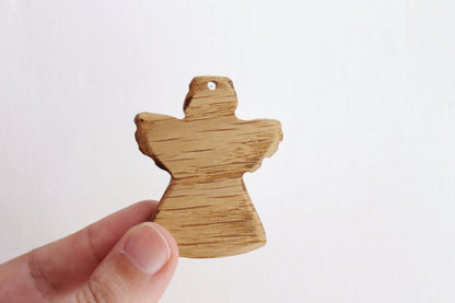 Angel-pendant, organic, oak teether - natural, eco friendly - made of OAK