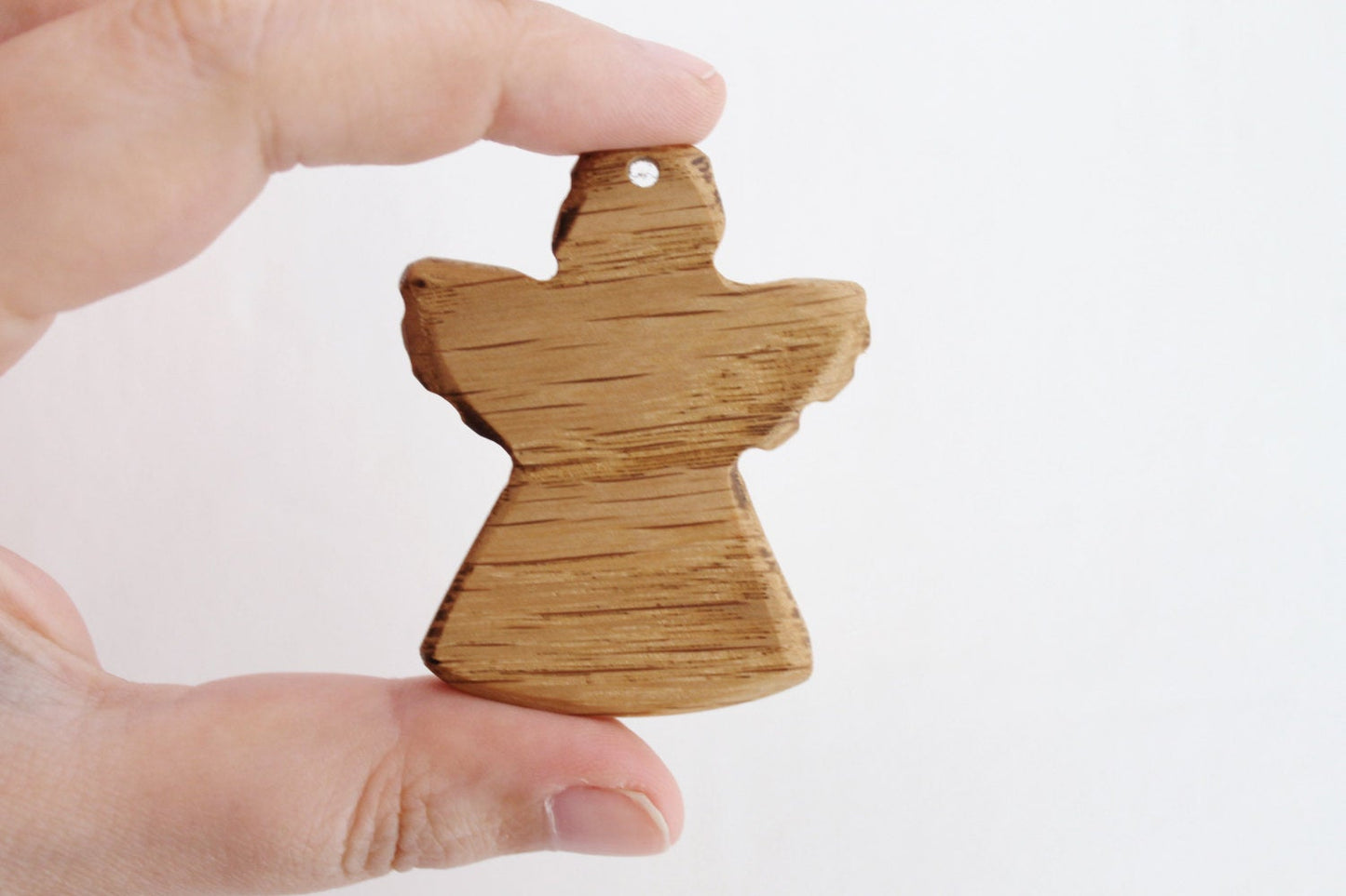 Angel-pendant, organic, oak teether - natural, eco friendly - made of OAK