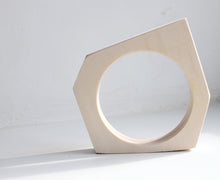 Load image into Gallery viewer, Irregular hexagon Wooden bangle unfinished  - natural eco friendly -10-30 mm
