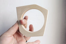 Load image into Gallery viewer, Irregular hexagon Wooden bangle unfinished  - natural eco friendly -10-30 mm

