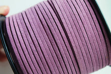 Load image into Gallery viewer, Purple Suede cord - high quality soft faux cord 2 m - 2,18  yards or 6,5 feet
