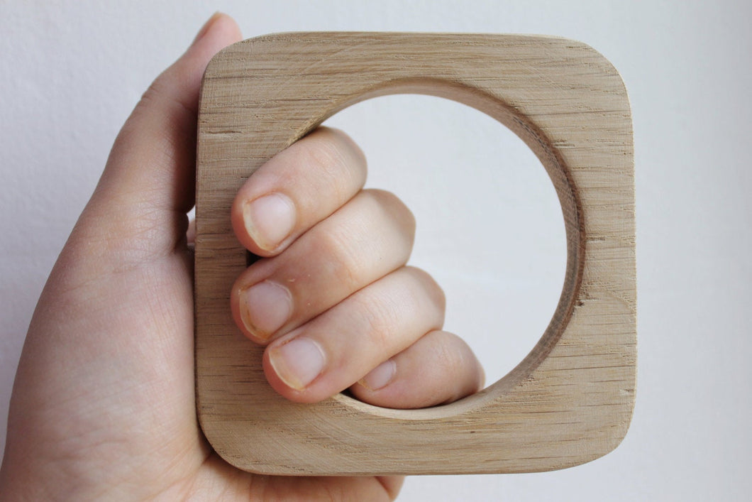 15 mm Bracelet made of OAK wood - 15 mm Wooden blank unfinished square - natural eco friendly