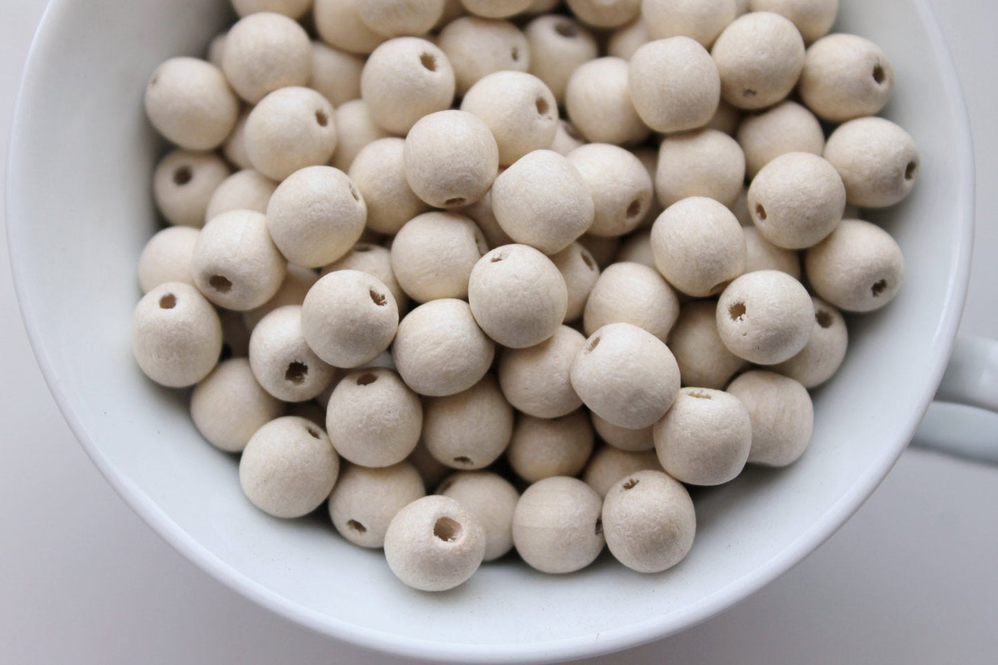 8-9 mm natural wooden beads 50 pcs - eco friendly