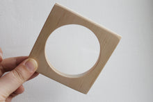 Load image into Gallery viewer, 10 mm Wooden square bangle unfinished - natural eco friendly
