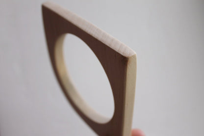 10 mm Wooden bangle unfinished corner - natural eco friendly