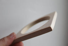 Load image into Gallery viewer, 10 mm Wooden bangle unfinished corner - natural eco friendly
