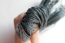 Load image into Gallery viewer, Dark grey Wax Cotton Cord 1mm 10 meters - 10,9 yards or 32,8 feet
