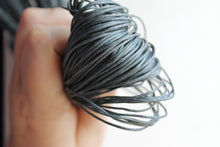 Load image into Gallery viewer, Dark grey Wax Cotton Cord 1mm 10 meters - 10,9 yards or 32,8 feet
