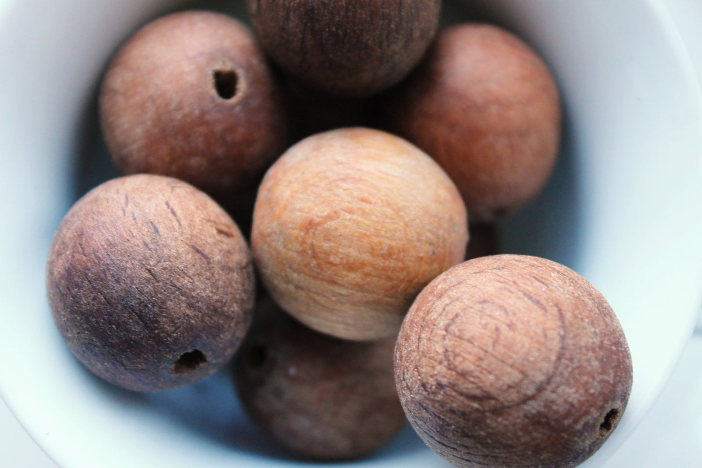 25 mm Wooden textured beads 50 pcs - natural, ECO-FRIENDLY beads - boiled in olive oil