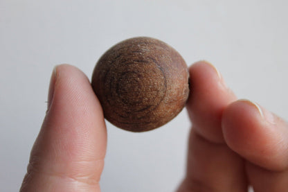 25 mm Wooden textured beads 10 pcs - natural, ECO-FRIENDLY beads - boiled in olive oil