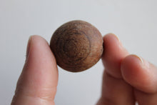Load image into Gallery viewer, 25 mm Wooden textured beads 10 pcs - natural, ECO-FRIENDLY beads - boiled in olive oil
