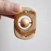Load image into Gallery viewer, Juniper teether pendant &quot;The rectangle with the ball&quot; - Natural polished - eco friendly
