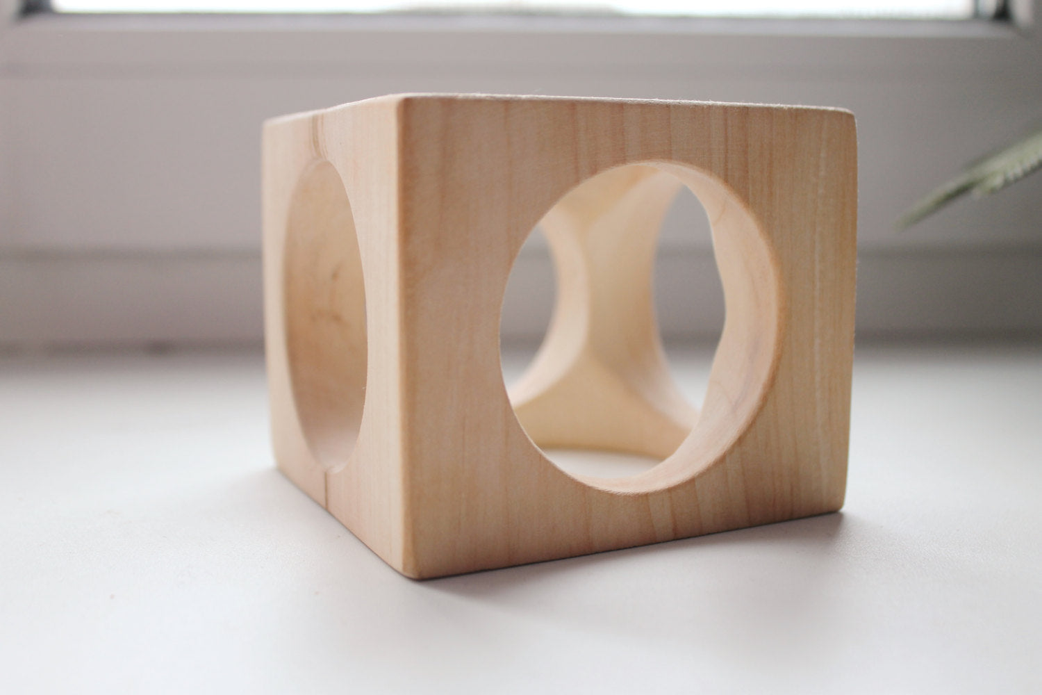 70 mm BIG Wooden square bangle unfinished with the holes on all sides- –  GeniusesOfWood