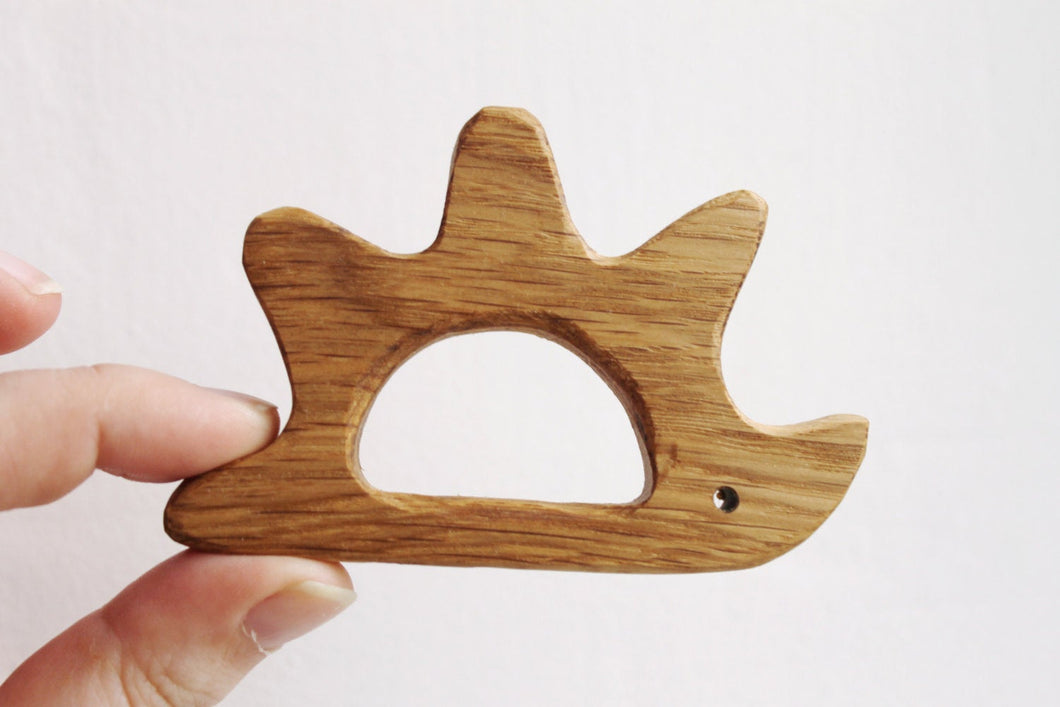Hedgehog-teether, natural, eco-friendly - Natural Wooden Toy - Oak Teether - Handmade wooden teether