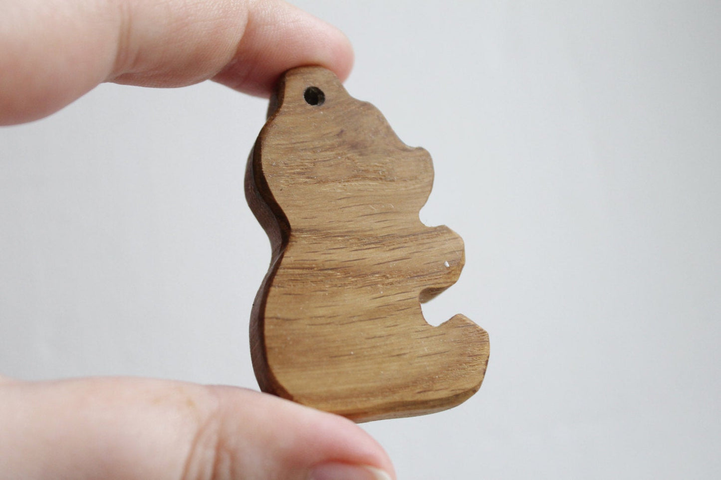 Bear-pendant, organic, oak teether - natural, eco friendly - made of OAK