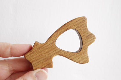 Falling star-teether, natural, eco-friendly - Natural Wooden Toy - Oak Teether - Handmade wooden teether